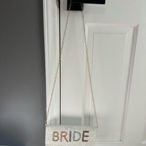 Bride Glitter Clutch Bag